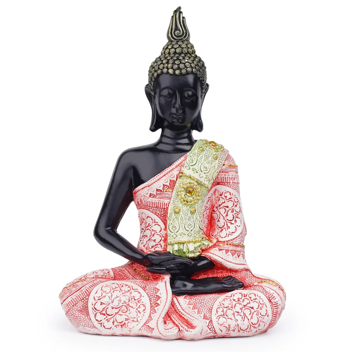 Resin Handicraft Buddhism Statue of Buddha Meditation Figure Sculpture Hindu Sitting Decorative Figurines Home Decoration