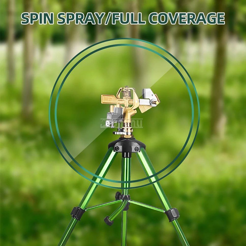 360 Degree Large Area Rotating Sprinkler for Park Lawn Watering Courtyards Tripod Sprinkler Plant Irrigation