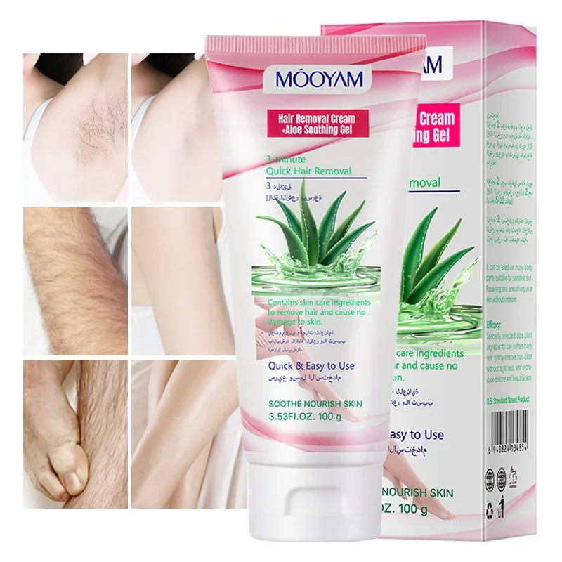 Hands Care Mild non irritating non permanent painless Aloe Vera Hair Removal Cream for armpits handslegs throughout the body