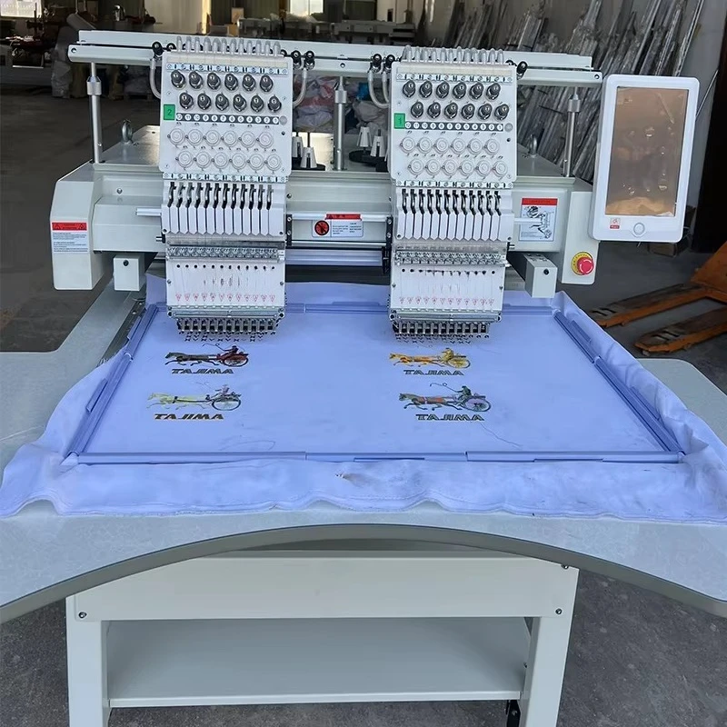 Customized Two Double Head Flat Embroidery Knitting Embroidery Machine Garment Computerized Embroidery Machine