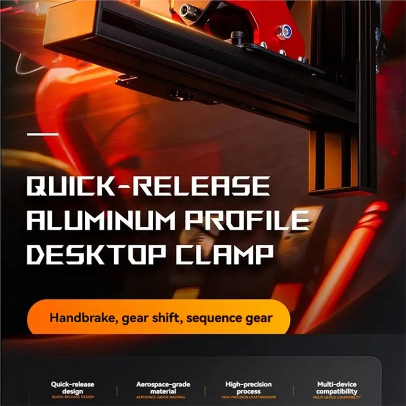 A25P Desktop Clamp W Adapter Board Universal Desk Mounted Fixture Quick Release Racing Game Simulator Manual Shift Sequence