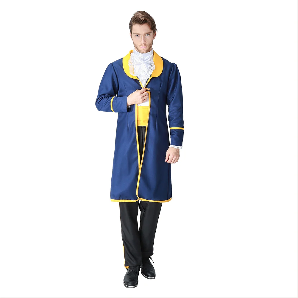 Prince Cosplay Cartoon Anime Beast Cosplay Adam Fantasia Costume Uniform Coat Disguise For Men Adult Halloween Carnival Suit