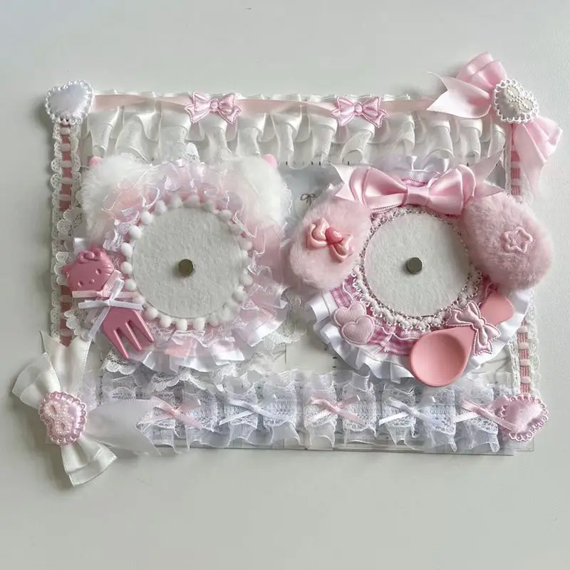 

Ita сумка-органайзер для значка с кружевной отделкой, плюшевая милая сумка Ita, вставка для доски, держатель для значка, косплей, сумка Ita, аксессуары, декор