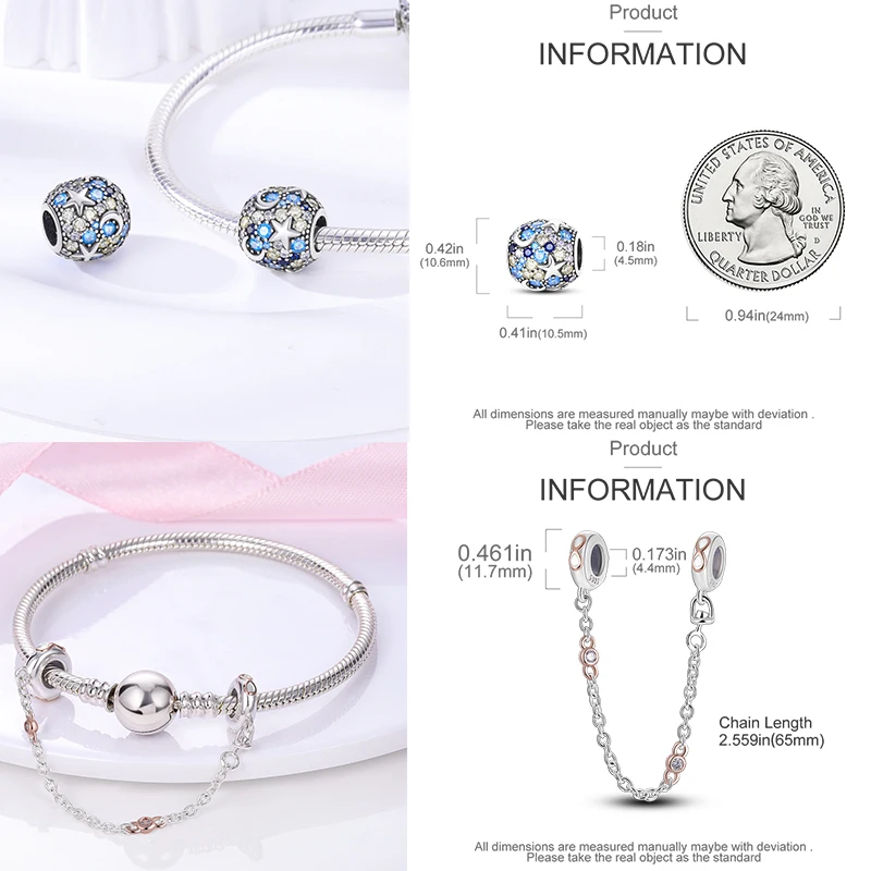 925 Sterling Silber Charm-Perlen Kaffee Ei Toast Sonne Mond Motorrad Schmetterling Frucht DIY Armband Halskette Geschenk für Frauen – Detail 10