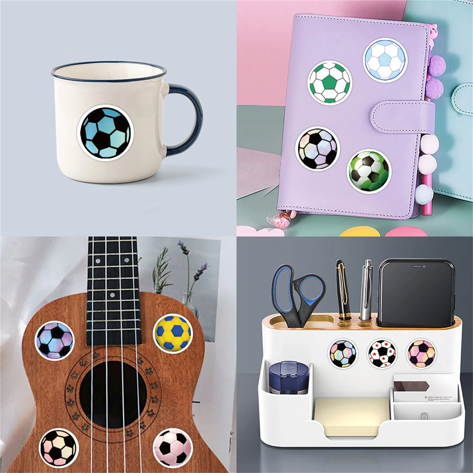 50pcs Graffiti Soccer Football Stickers for DIY Scrapbooking Phone Laptop Guitar Travel Luggage Car Skateboard Helmet