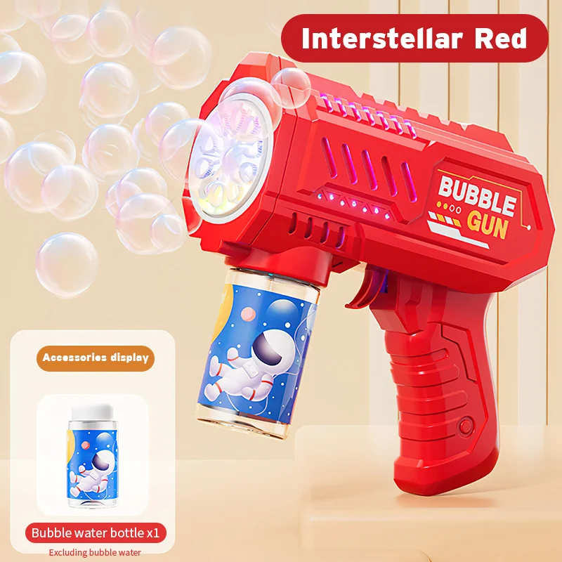 Espaço pistola de bolha elétrica brinquedo portátil arma de bolha brinquedo ao ar livre sem bateria sem bolha de água