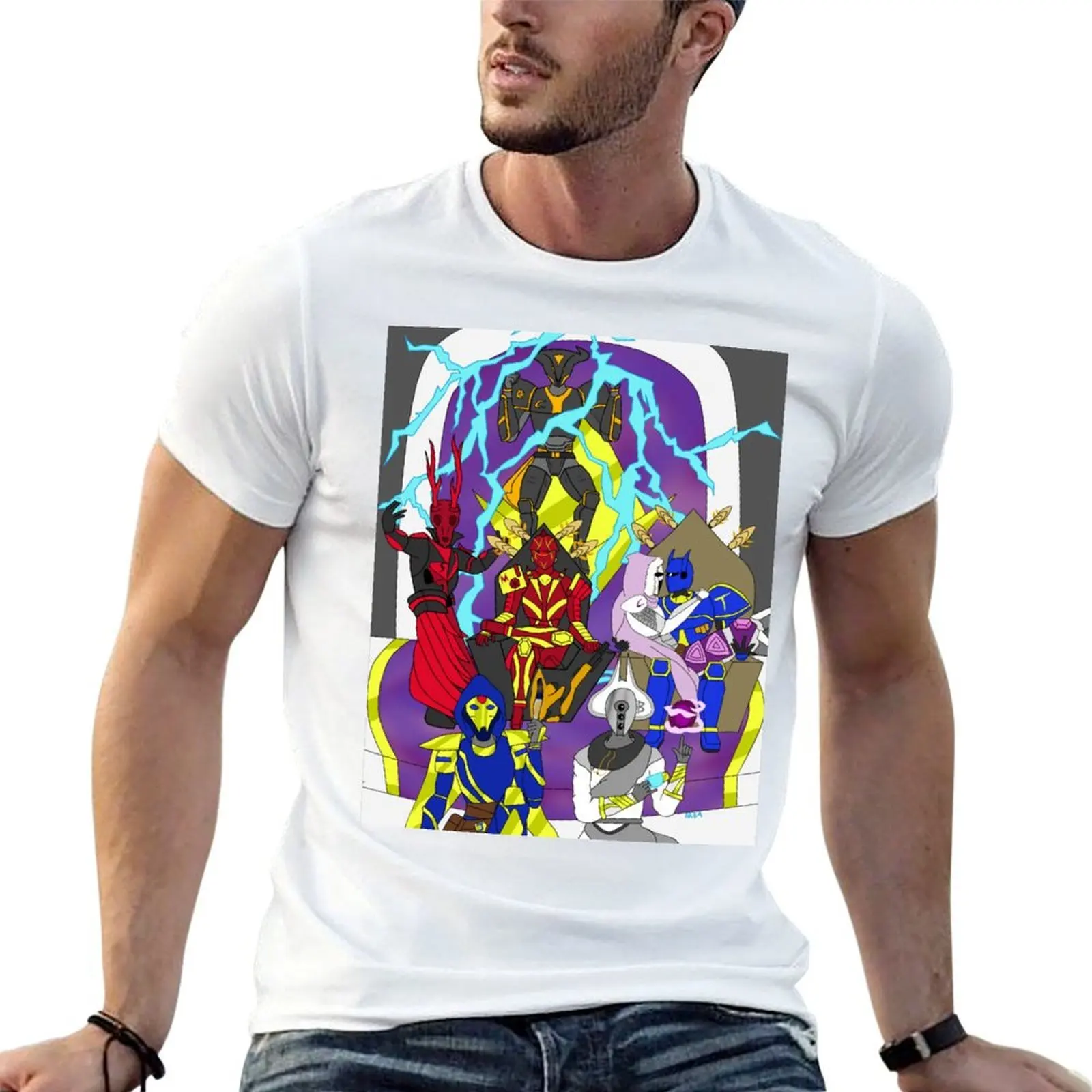 

tshirt man Destiny percent t Crew shirt oversize 100 for 2 t cotton shirts man anime T-Shirt