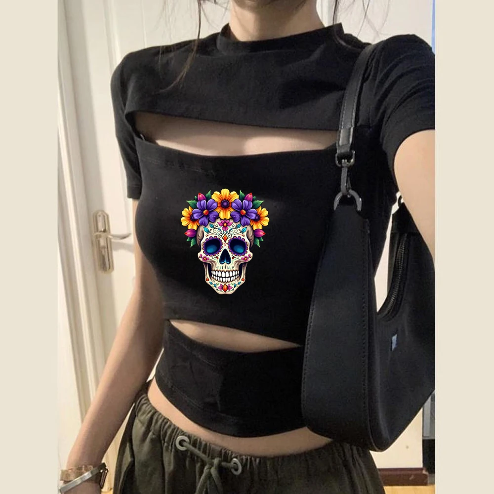 Mexico cropped top girl graphic summer kawaii japanese cheap tshirt clearance sales baddie meme alternative  vintage
