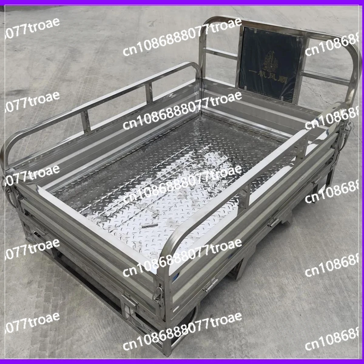 Stainless steel electric three-wheel carriage modification accessories motorcycle three-wheel dump agricultural bucket