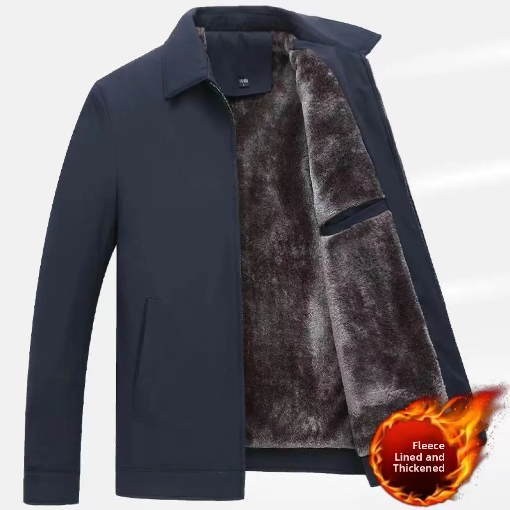 Nueva Chaqueta de Invierno 2025 para Hombre, Casual, uesa, Forrada de Felpa, Abrigo para Papá, Ropa de Aodón de Alta Cali...