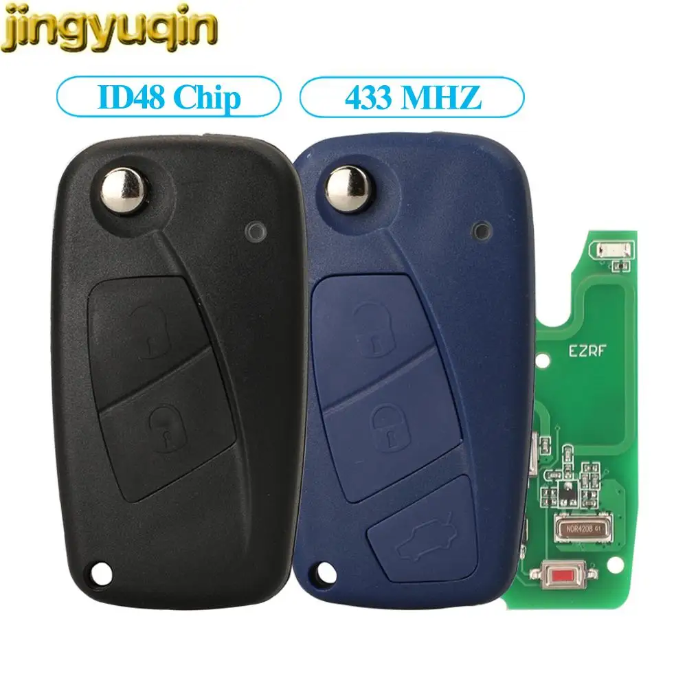 

Пульт дистанционного управления Jingyuqin 2/3 кнопок 433 МГц ID48 для Fiat Bravo 2007-2009 Linea 2005-2008 Stilo 2001-2007 SIP22
