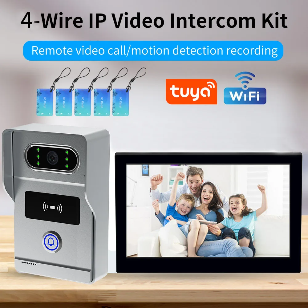 2.4G Wifi Video Doorbell System Tuya1080P Doorphone Door Camera 7 Inch Touch Screen Video Intercom Support 32GB SD card for Home