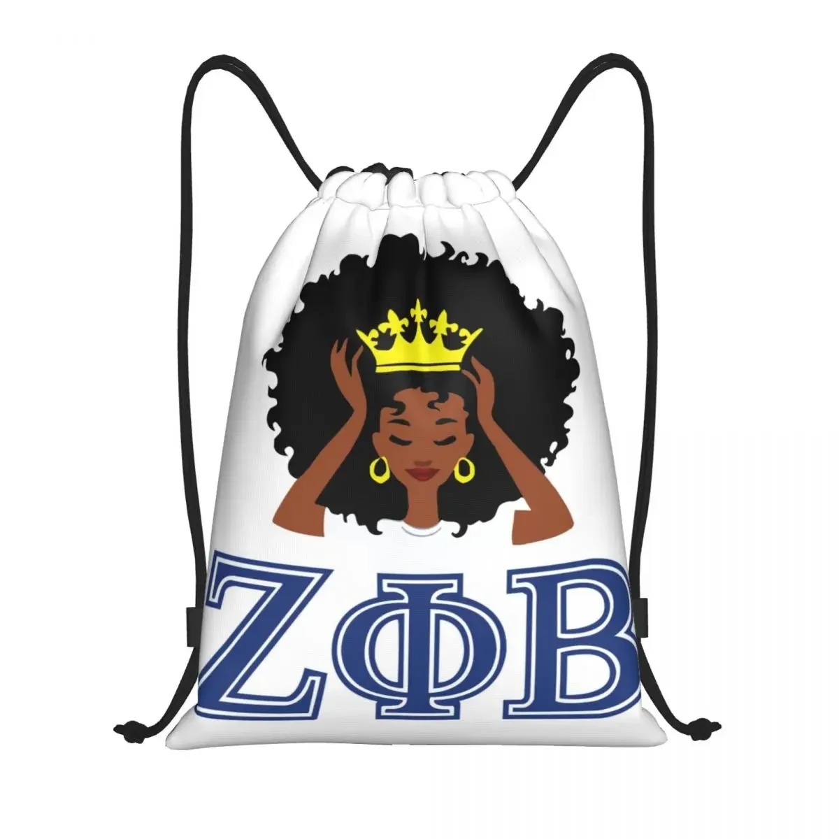 Zeta Phi Beta 1920 Drawstring Bags Women Men Portable Gym Sports Sackpack ZOB King Queen Shopping Backpacks