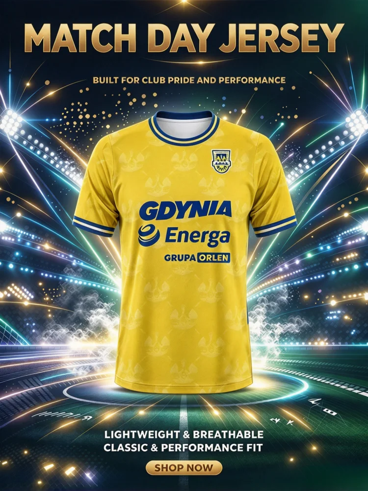 2026 Latest New Polish Super Football Jersey Poland Quick Drying Arka Gdynia Soccer Polish Training Fan T-shirt Family Kids Tees