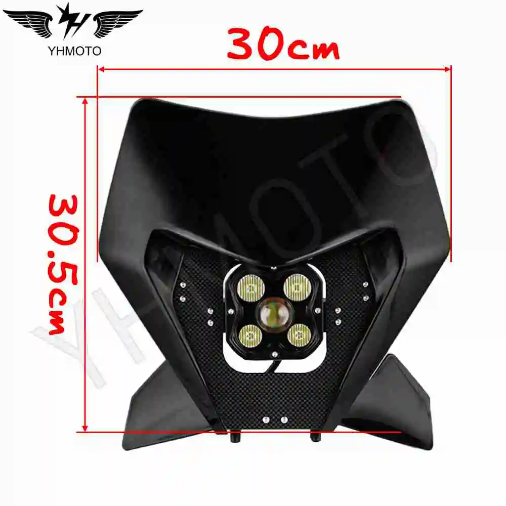 

LED Motorcycle Headlight for 2024 Motorrad Scheinwerfer Carbon Fiber Mounting Plate and Led Lighting System
