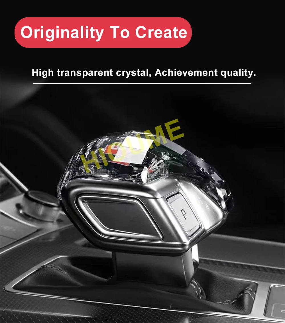 Console Gear Shift Knob Crystal Cover Compatible For AUDI A6 / A7 / A8 / Q8 / Q5 / RS7 / S6 / S7 / S8 / RS6 / RS7 /SQ7 2017-2022