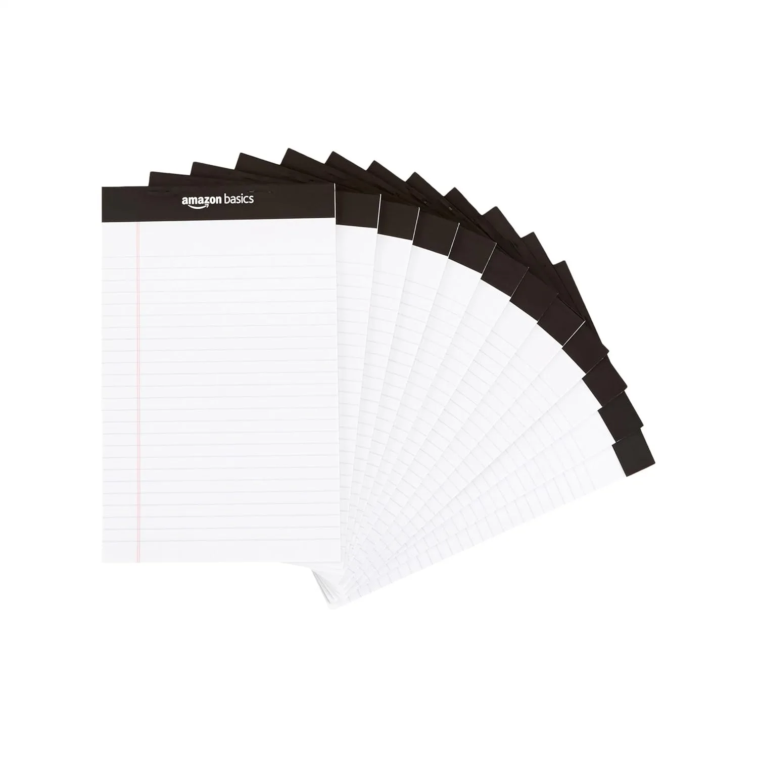 Narrow Ruled Writing Note Pads for Office, 5x8 Inch, 12-Pack of 50 Pages, Perforated