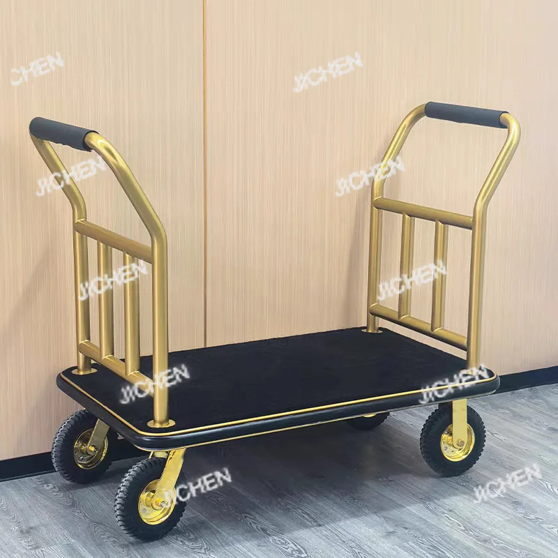 

Luggage cart Hotel lobby Stainless steel luggage service cart Hand cart