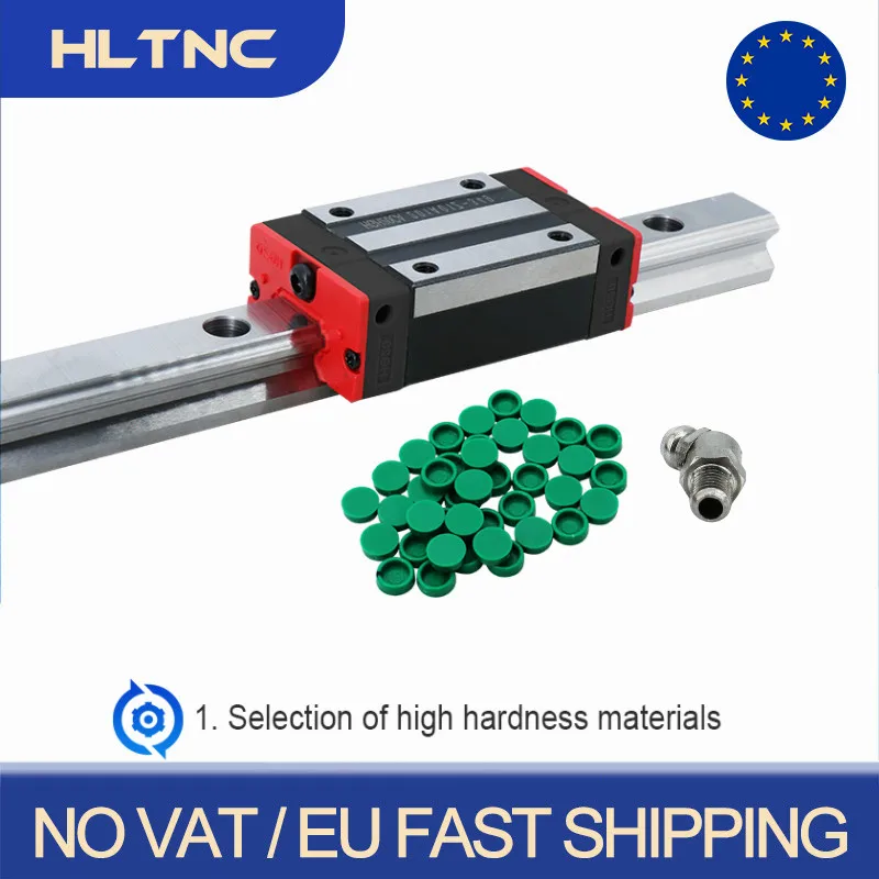 EU Shipped 2 pcs HGR15 / HGR20 Linear Guides + 4 Pcs HGH15CA / HGH20CA  / HGW15CC / HGW20CC Blocks Carriages For CNC Router