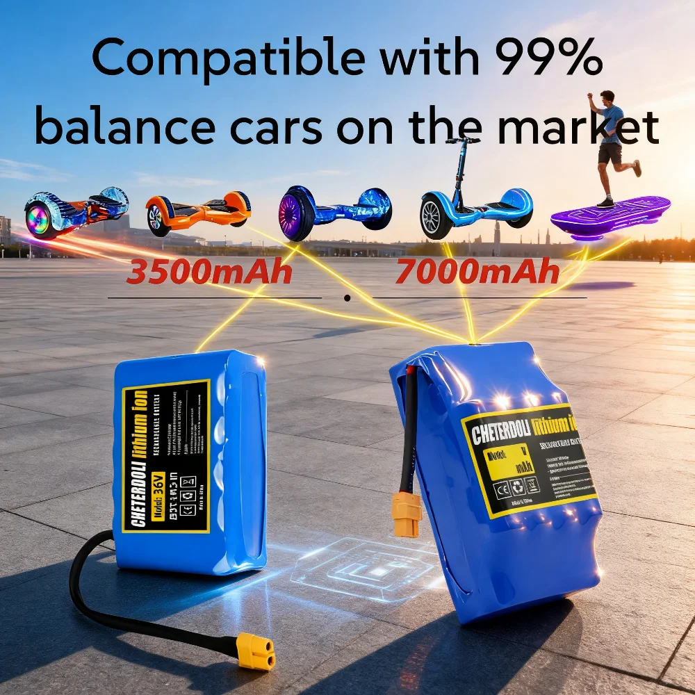 Rechargeable Lithium-ion Battery 36V 7000mAh 10S2P High-quality for Electric Unicycle, HoverBoard & Self-balancing Scooter