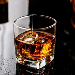 235Ml Transparant Drinkwaren Feestbar 2 Stuks Set Klassiek Modern Vierkant Wijnglas Whiskyglas Bierbrandewijn Bekers Met Dikke Bodem