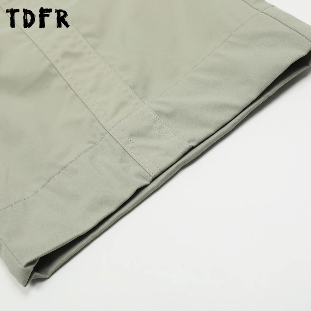 Multi-Pocket Belt Pants Mens Solid Color Spliced Retro Safari Style Baggy Pleated Cargo Trousers Man