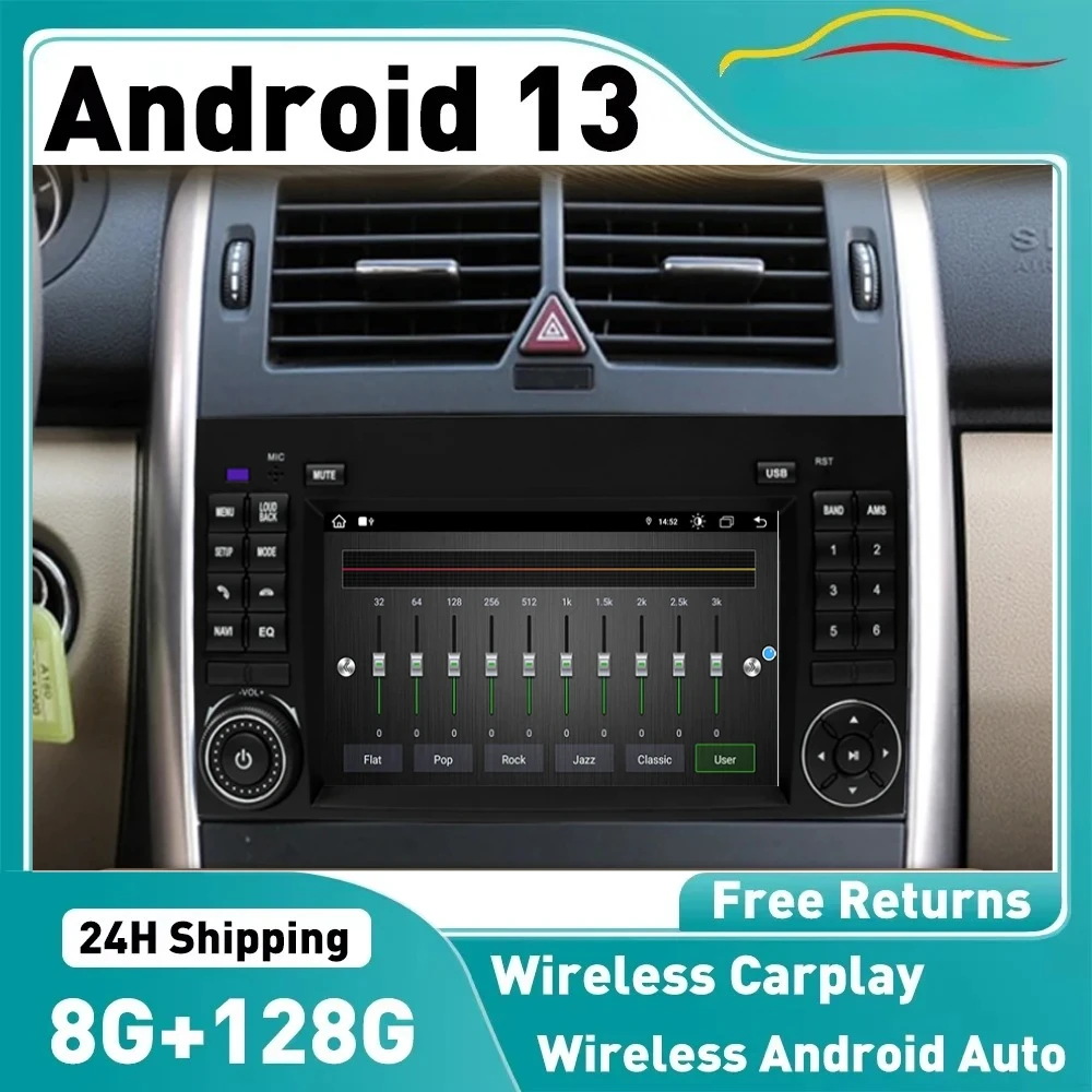 

For Mercedes Benz Sprinter Viano Vito W245 W639 B200 4G SIM 128GB Android 13 Car GPS Navigation Head Unit Stereo IPS DSP