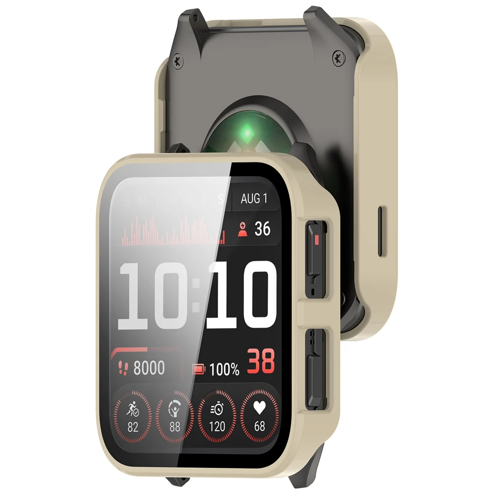 Tempered Glass Film + Case For Garmin Venu X1 Smart Watch Screen Protector Full Coverage Cover Hard PC Frame Shell