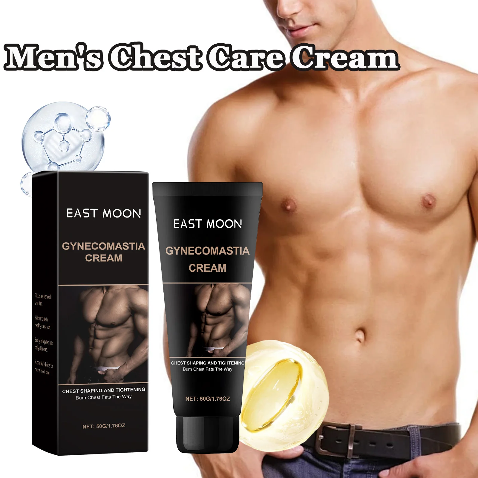 Men's Chest Firming Cream Lifting Firming Improve Bust Sagging Bust Shaper  Tighten Men's Chest Massage Cream
