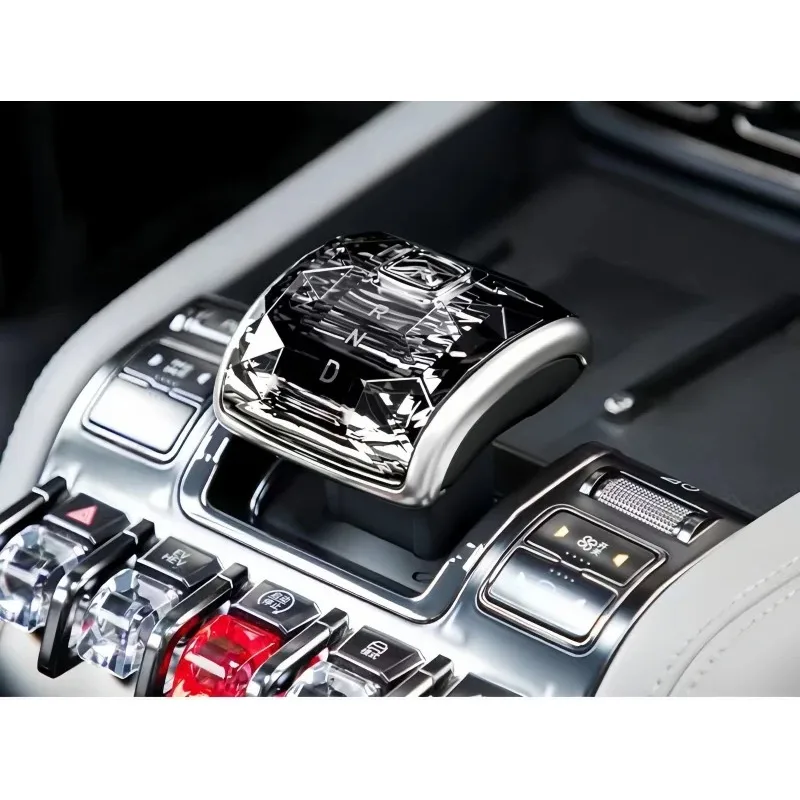 New High Quality Car Crystal Gear Panel Fit For BYD Leopard 5 Leopard 8 Modified Auto Center Console Snap-on Gear Head Cover Car