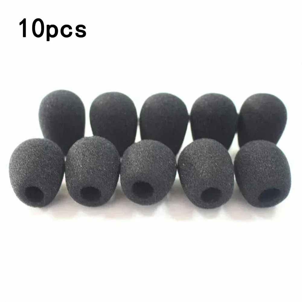 10pcs 6mm Mini Headset Microphone Cover Sponge Foam Windscreen Replacement Lavalier Gooseneck Conference Mic Cover