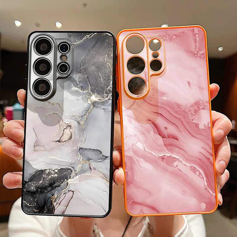 Magnetic Marble Pattern Phone Case For Samsung Galaxy S26 S25 S24 S23 Ultra S25 FE A57 A56 A37 A17 A55 A26 A36 A35 A16 5G Cover