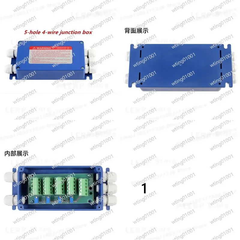 for Load Cell Junction Box 5 Hole 4 Wire Weight Sensor Weighing Scale Connection Terminal Block Waterproof Signal Combiner