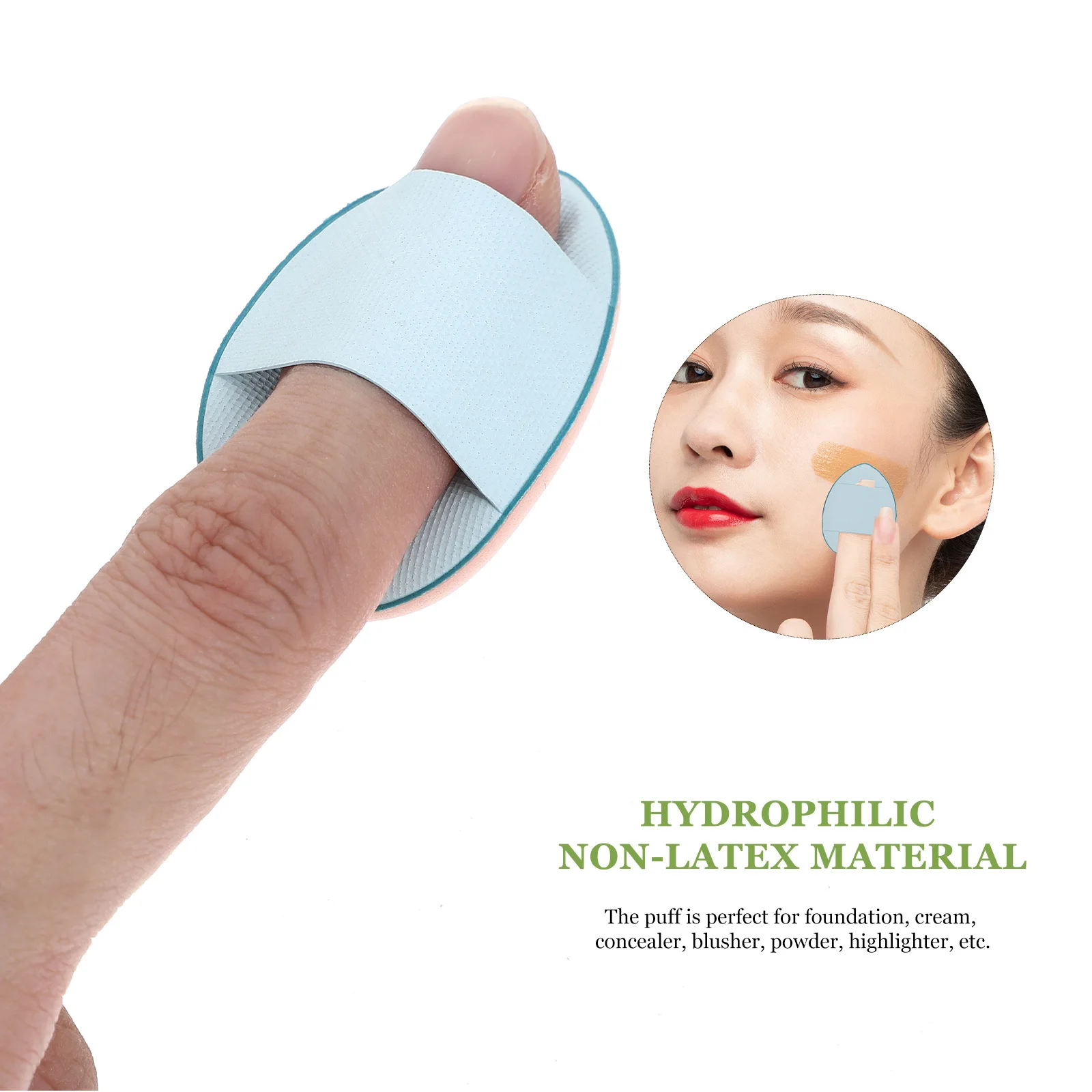 12 Uds Mini esponja de maquillaje en polvo base Facial Puff cómodos almohadillas de polvo portátiles herramienta de herramientas de maquillaje