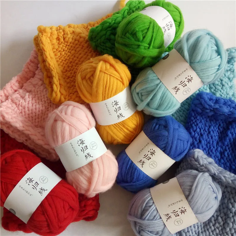 

50g/1PC Multicolor Wool Practical Big Belly Sweater Knitted Thread DIY Hand Knitted Yarn Hat Scarf Shawl Knitted Fabric
