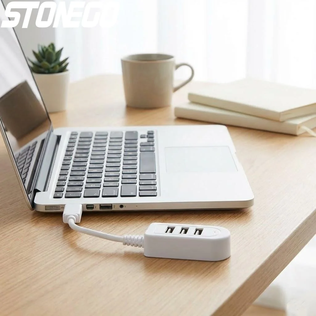 Portable 3 Port USB Hub Built in Cable 30cm 120cm Extender Charging Power Port for Laptop Accessories