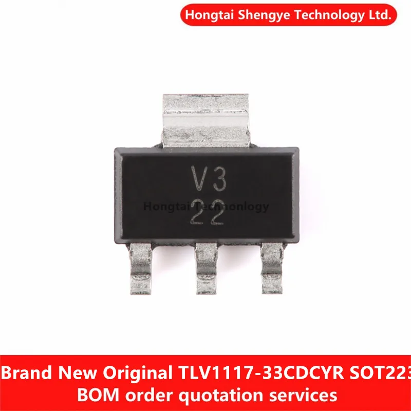 New Genuine TLV1117-33CDCYR SOT-223-4 3.3V 800mA Linear Voltage Regulator Chip