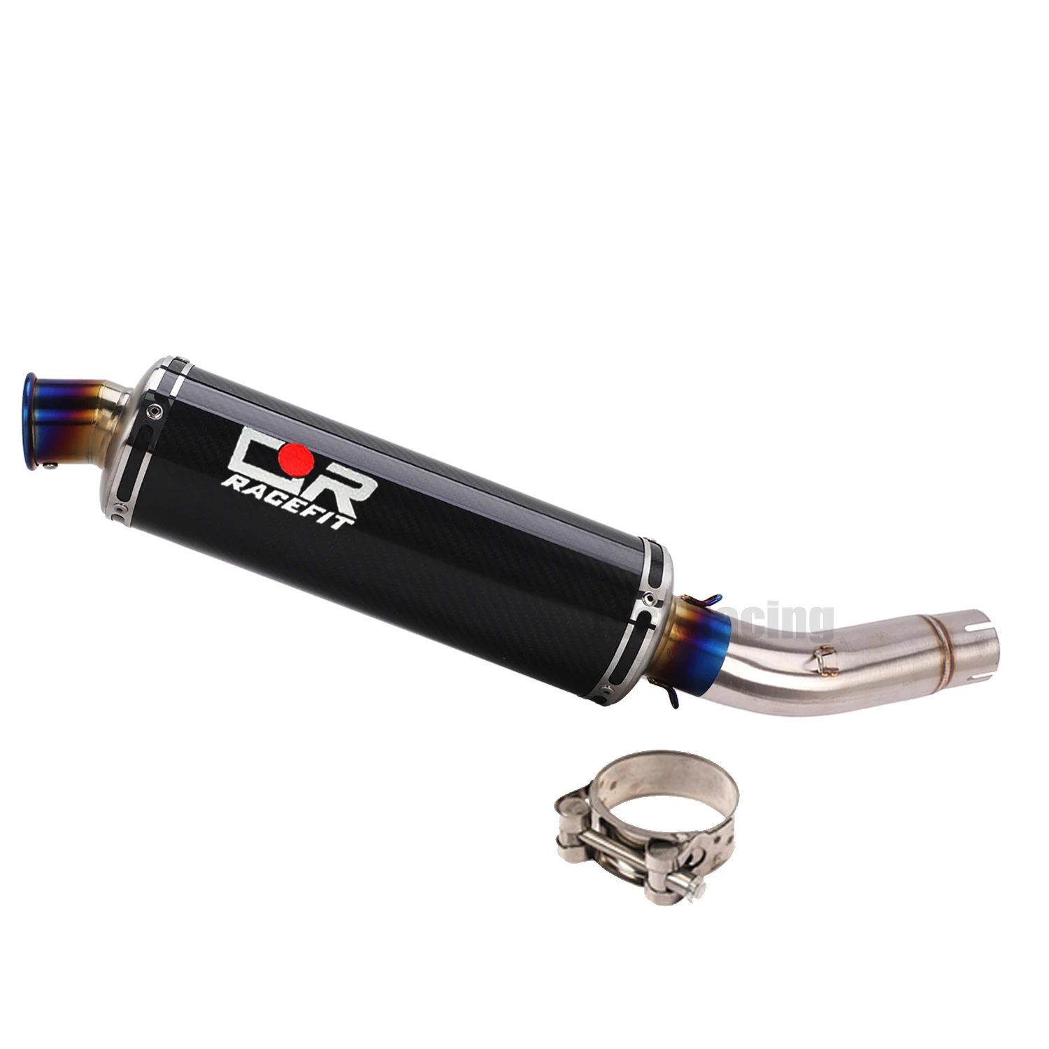 51mm Exhaust System Slip on Mid Link Carbon Muffler Pipe For Suzuki SV650 sv 650 SV650X 2016-2021 view 4