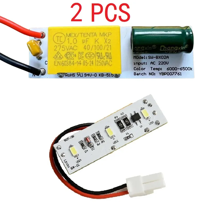 2PCS SW-BX02A Fridge LED Light Lighting LED Lamp Circuit Board Refrigerator Lamp AC220V For Omar Refrigerator