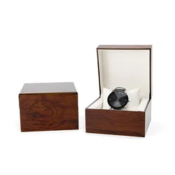 Caja de reloj de pulsera de madera de nogal de alta calidad, paquete organizador, brazalete, almacenamiento de joyas, caja de regalo