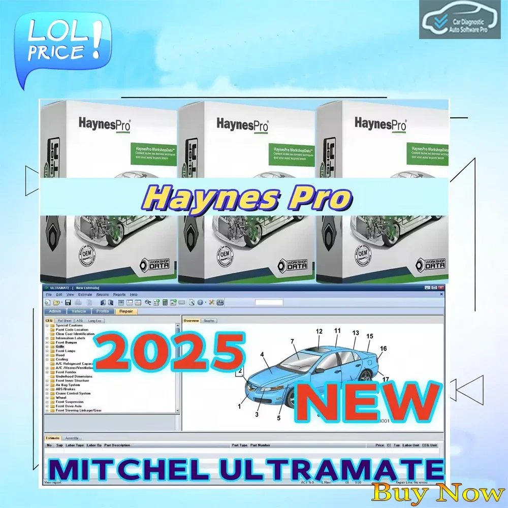 

Mitchell Ultramate 7 Advanced Estimating System + Ultra Patch + HAYNES PRO Automotive Workshop Manual –Complete Auto Repair Kit