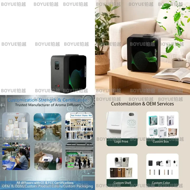 Large Capacity 1000ml Commercial HVAC Scent Diffuser Metal Smart App Control Timing Aroma Machine for Hotel Home Office Lobby