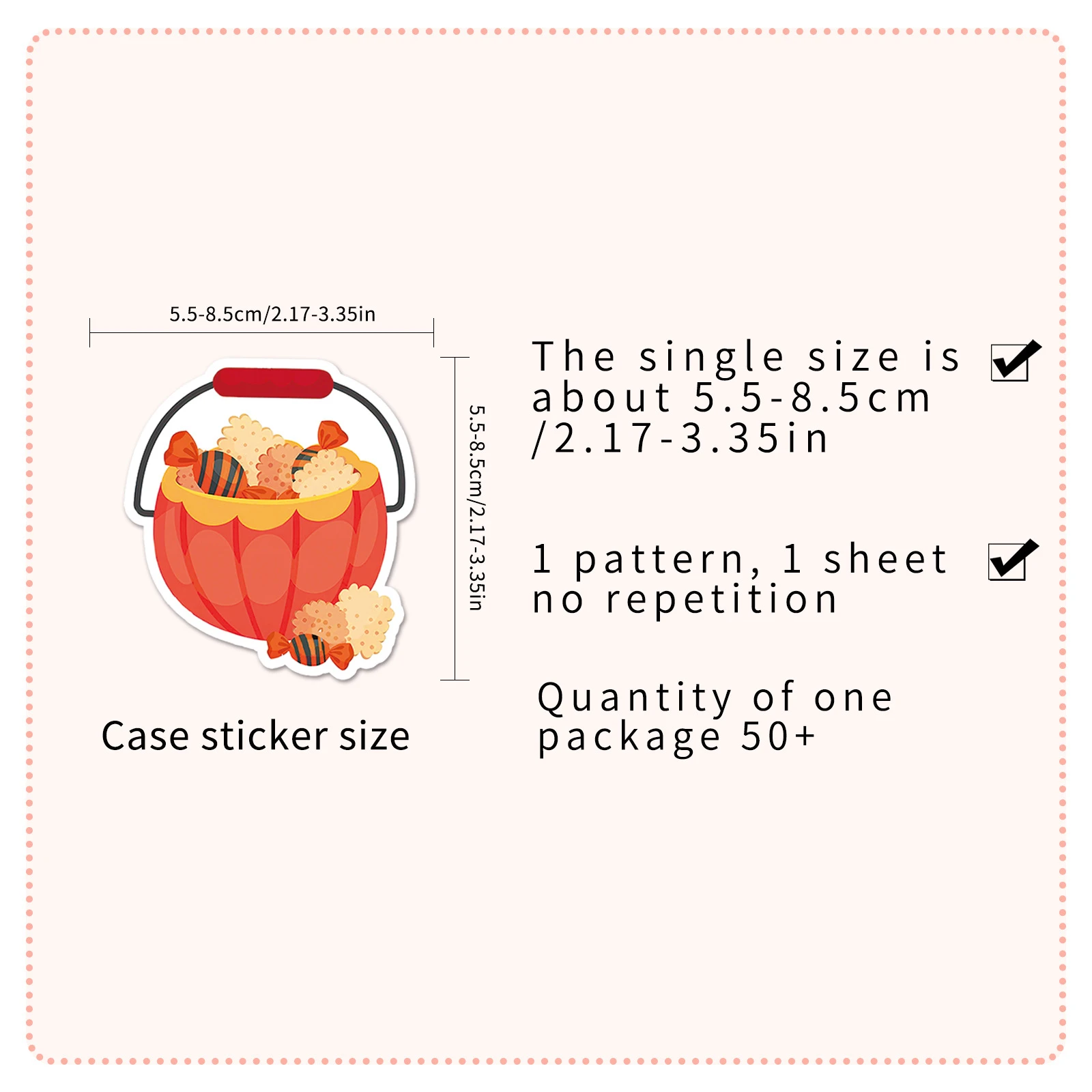 50pcs Witch Hat Stickers, Halloween Stickers, Cartoon Ghost Pumpkin Stickers, Gothic Decals, Waterproof Decorative Stickers view 6