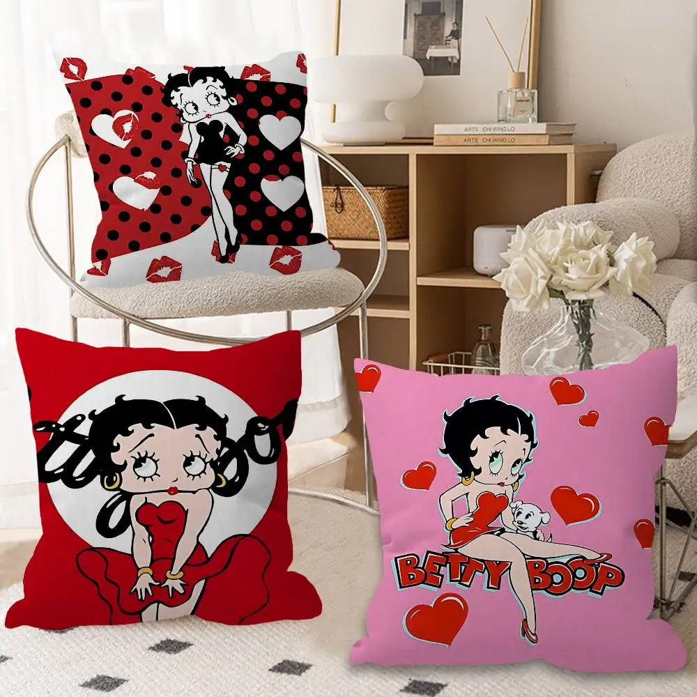 B-Betty Girl B-Boops Pillow Cushion Cover Pillowcase Living Room Sofa Home Decor Customized