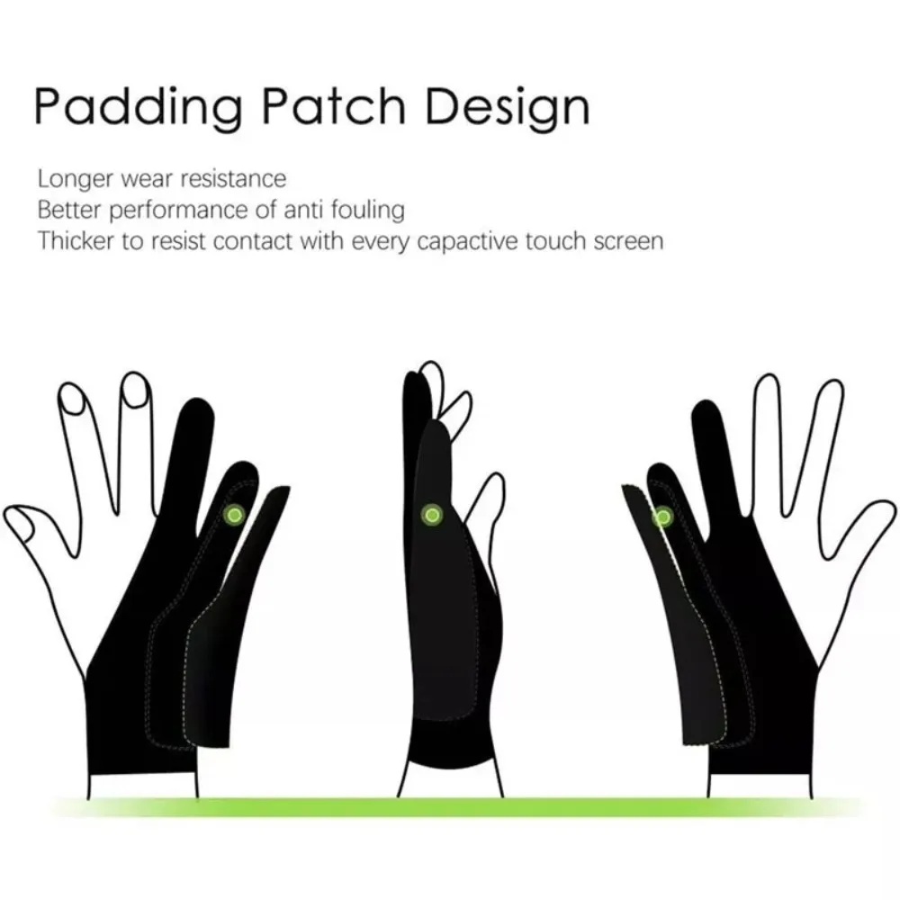 Professional Artist Drawing Glove for Graphic Tablet Light Pad Anti-Fouling Anti-Wear Anti-Dirty Thickened Protective Glove