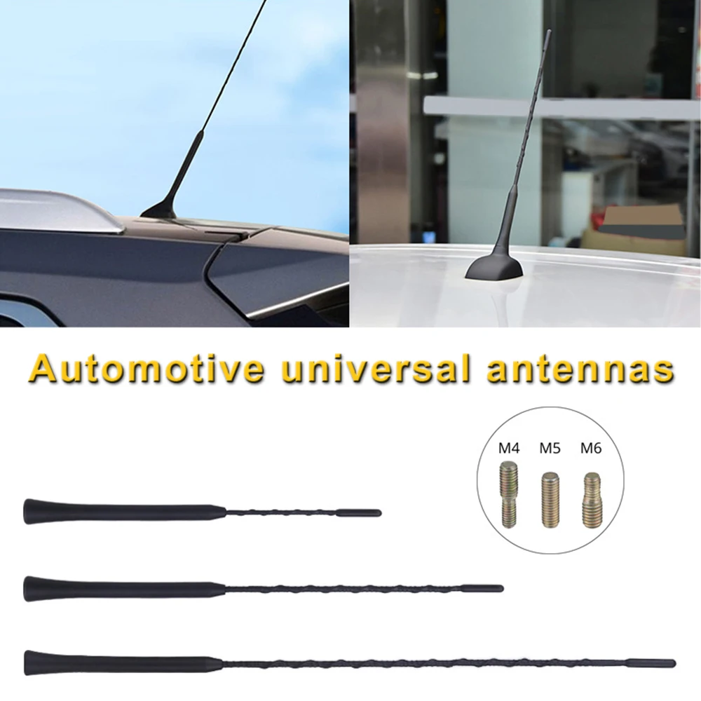 

Car Roof Mast Whip 9/11/16 Inch Universal Antenna Enhanced Signal Stereo Radio Screws FM AM Aerial Amplified Car Accessories