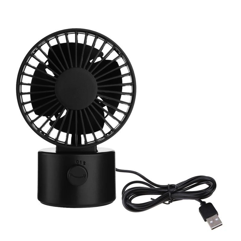 2 Speed Mini USB Powered Desktop Fan Portable Oscillating Fan for Office Household Traveling Shaking for Head