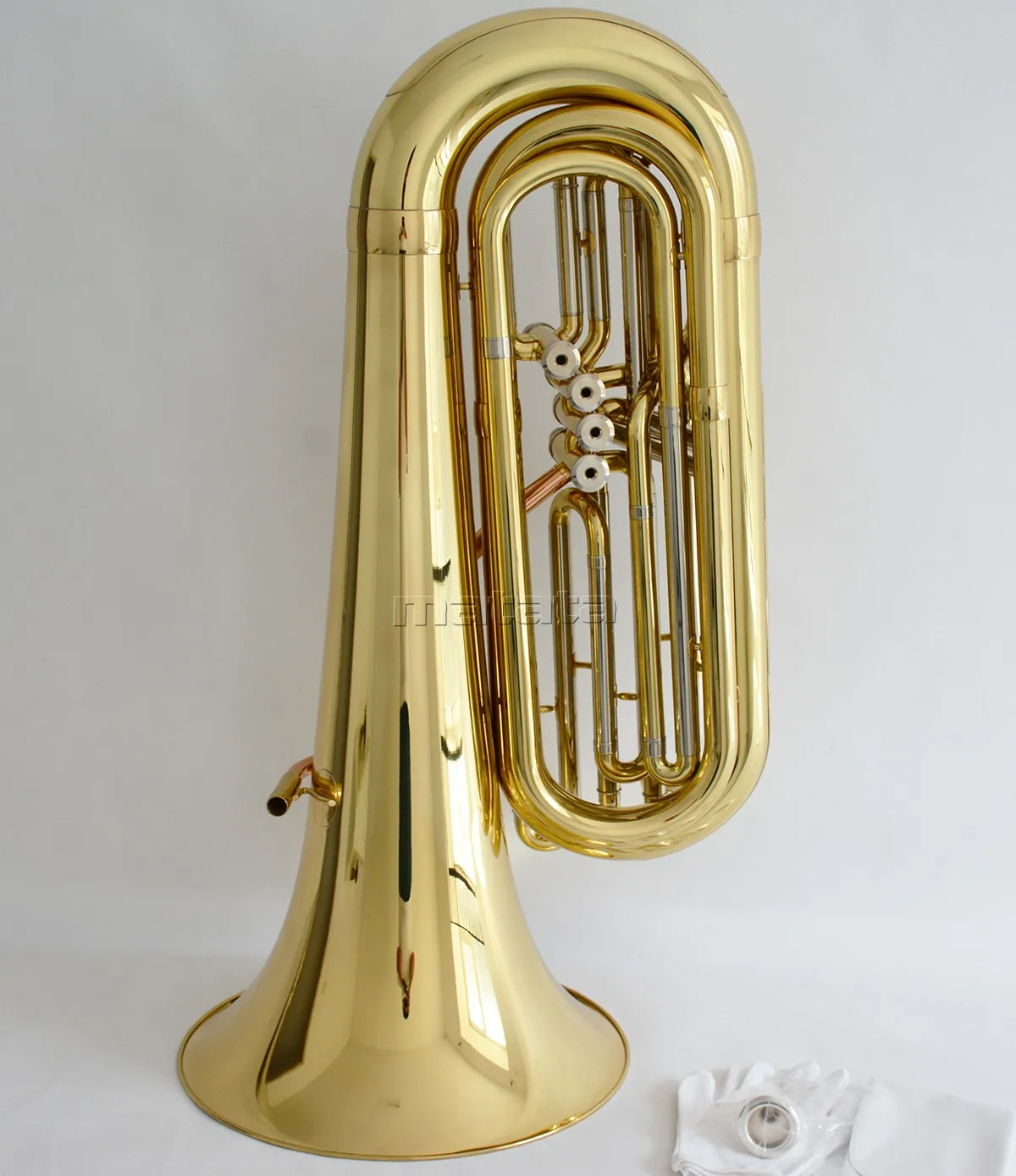Fast Ship Professional Brass Lacquered BBb Tuba 4-Valves 3/4 HORN NEW