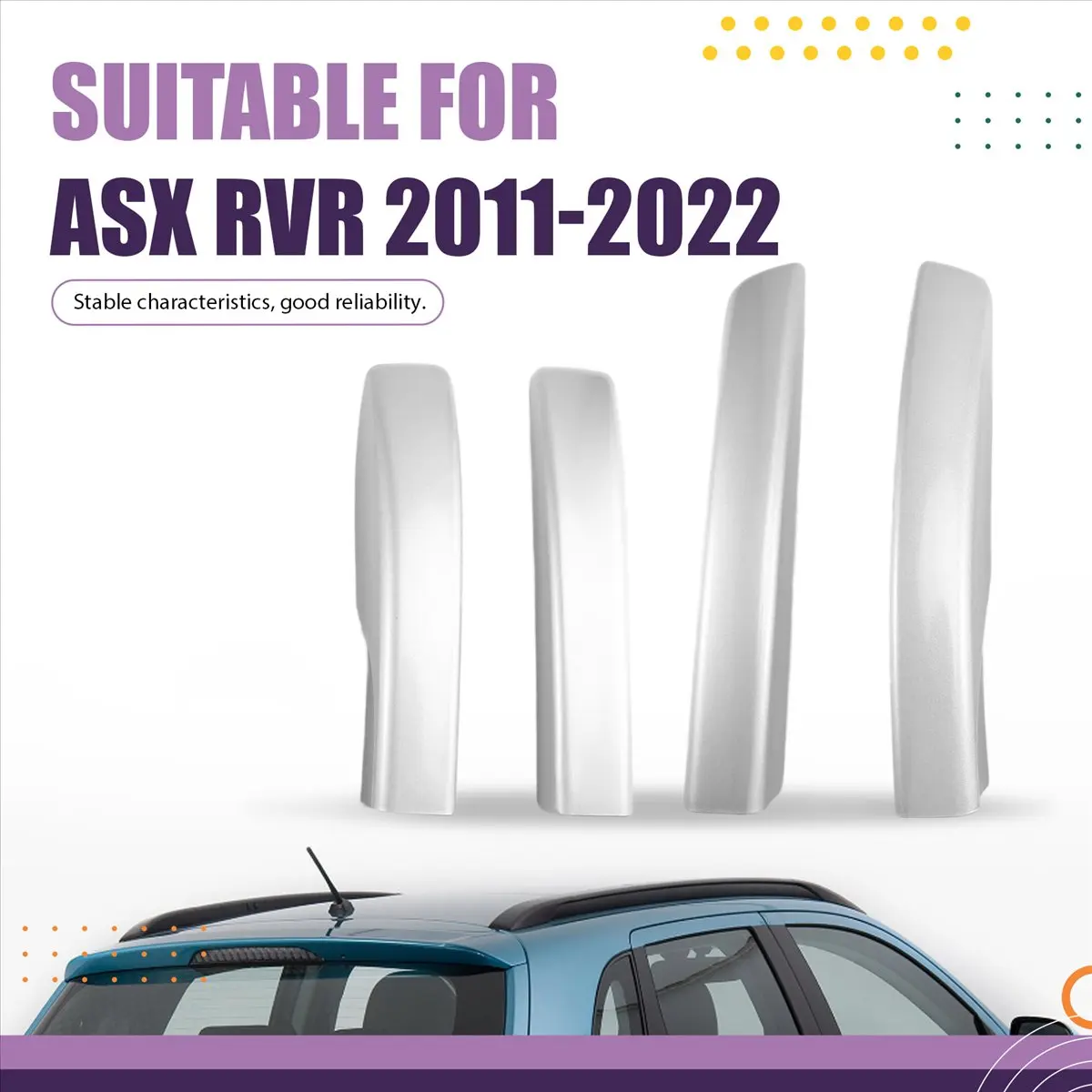 #07Y (Silver)Car Roof Rack Rails Luggage Cover Silver for Mitsubishi,Automotive Parts & Accessories