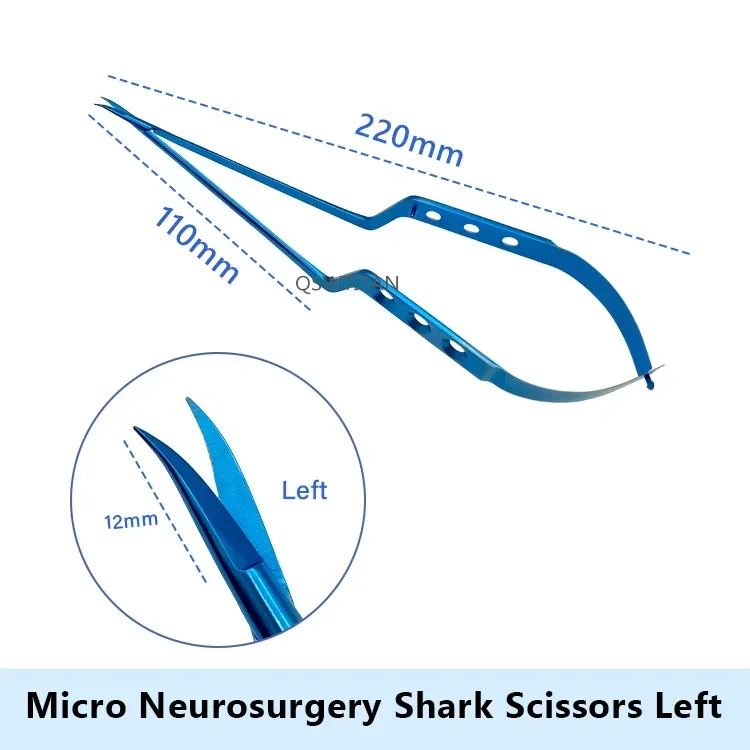 Mikros chere Haifisch klinge Titan Mikro chirurgische Schere 1 Stück Mikro neuro chirurgie Chirurgische Instrumente